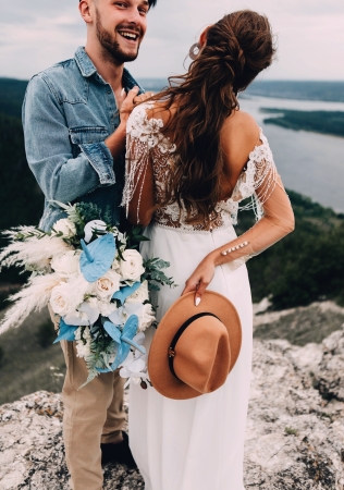 букет невесты с пампасной травой, флористика МАГИЯ ЦВЕТОВ