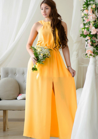 цвет свадьбы 2019, свадьба в жёлтом цвете, свадьба в оранжевом цвете, платья подружек невесты FLEUR BLANCHE