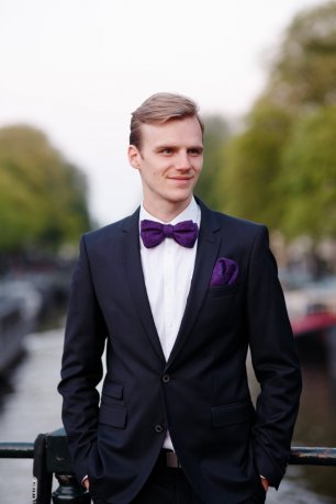 Галстук-бабочка самовяз из итальянского жаккарда