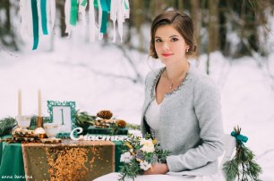 Зимний свадебный образ