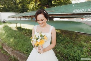 Букет невесты с желтыми цветами