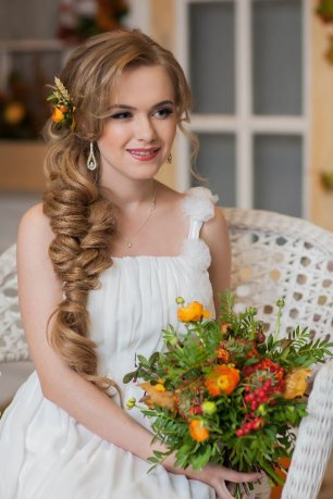 Свадебный макияж и прическа