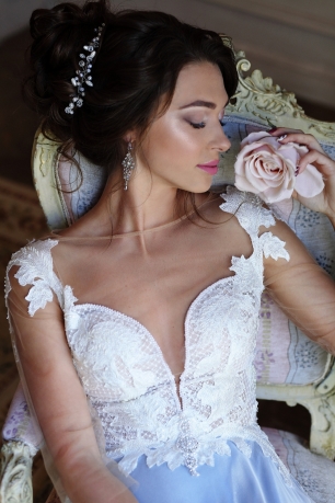 Свадебный макияж и причёска для Марины