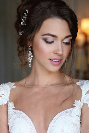 Свадебный макияж и причёска для Марины