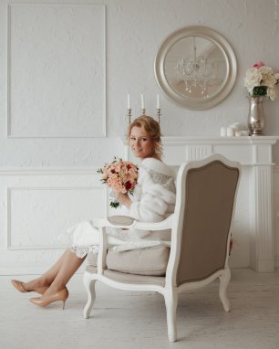Фотосессия. Невеста с букетом