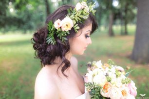 Нежный цветочный образ невесты