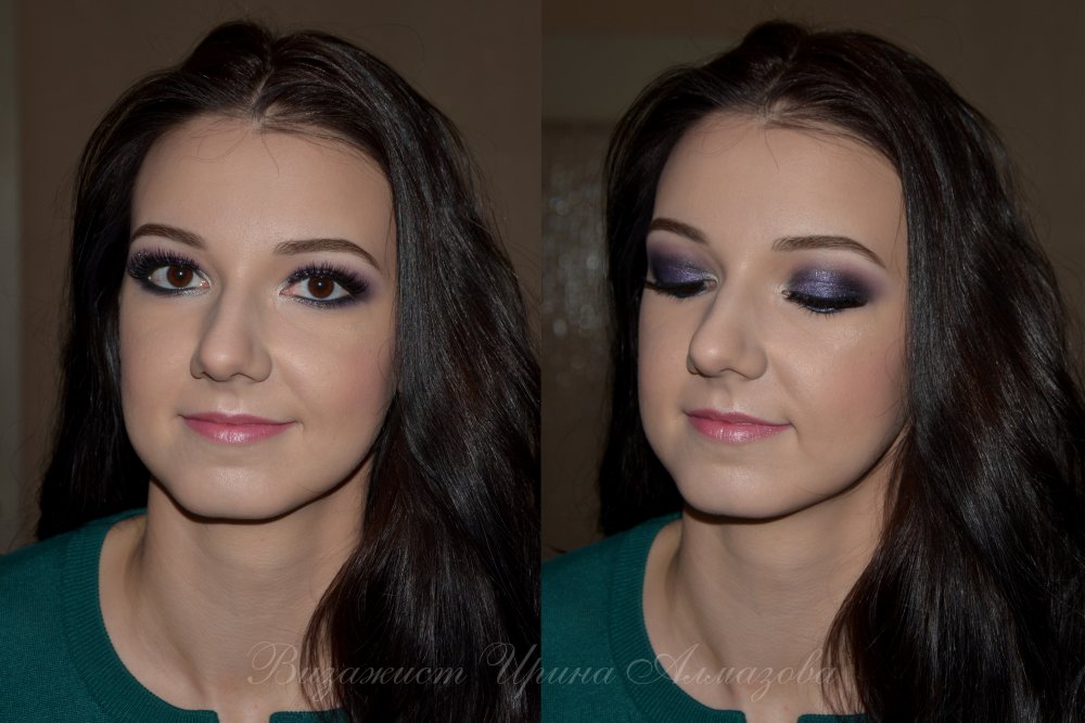 Smoky eyes на кремовой подложке