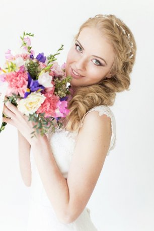 Свадебный розовый букет