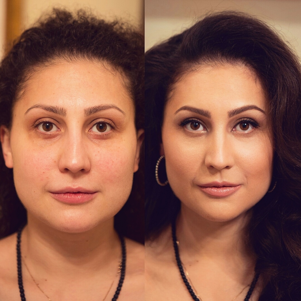 Макияж, прическа Назарова Анна
до после