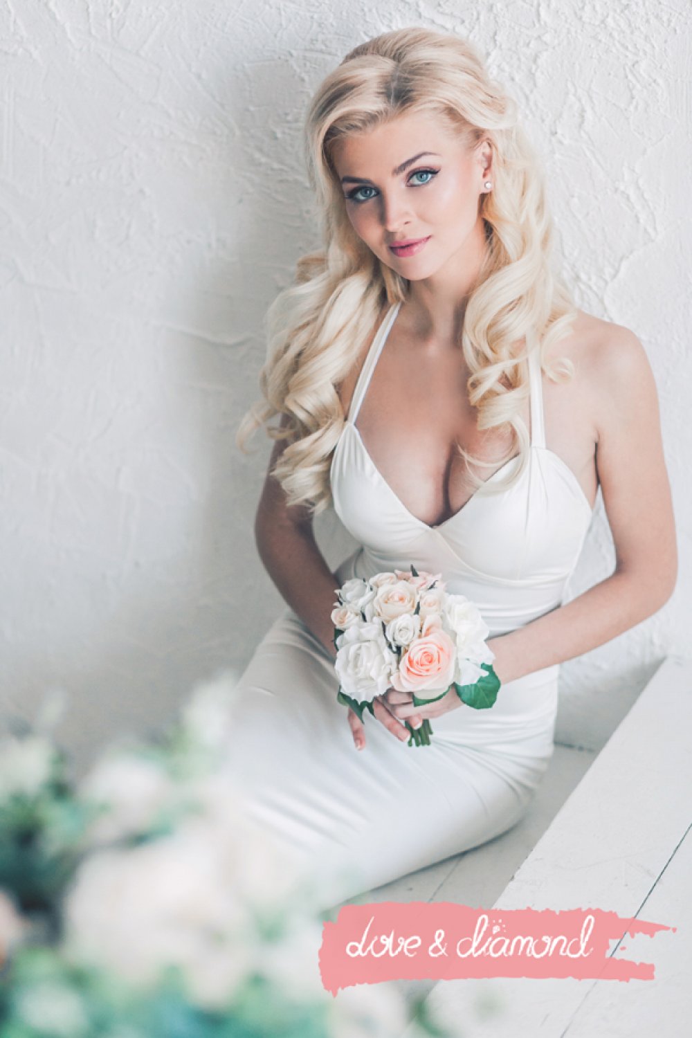 Свадебная прическа и макияж Love & Diamond