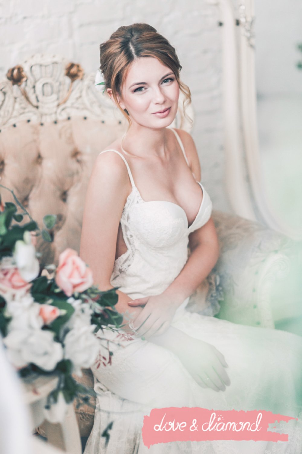 Свадебная прическа и макияж Love & Diamond