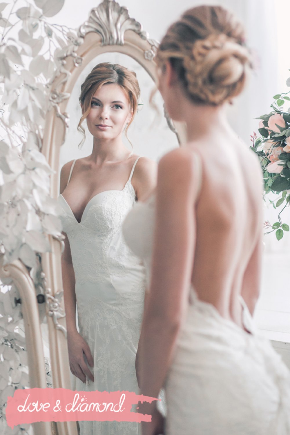 Свадебная прическа и макияж Love & Diamond