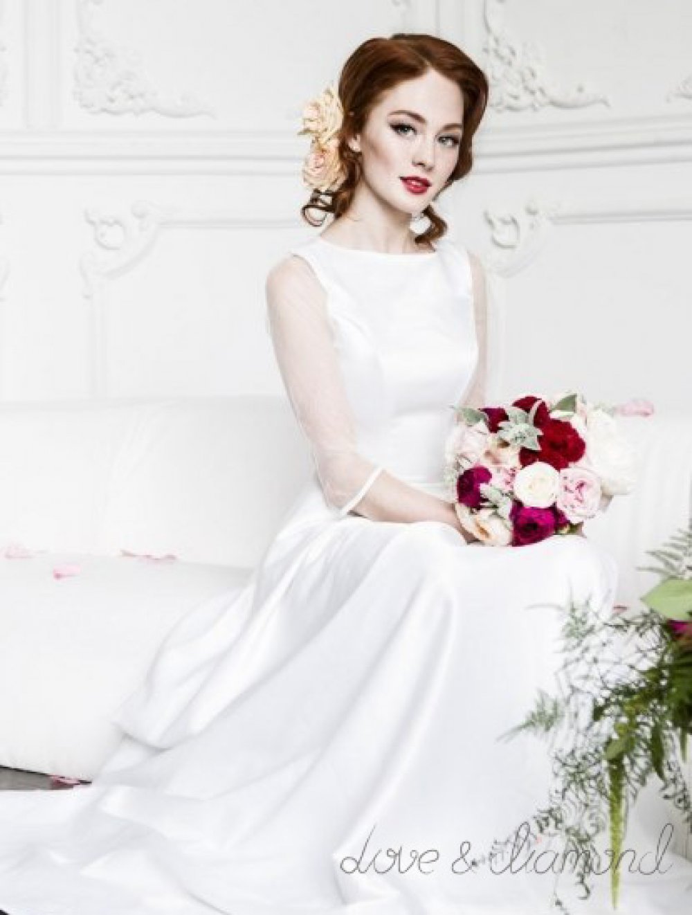 Свадебная прическа и макияж Love & Diamond