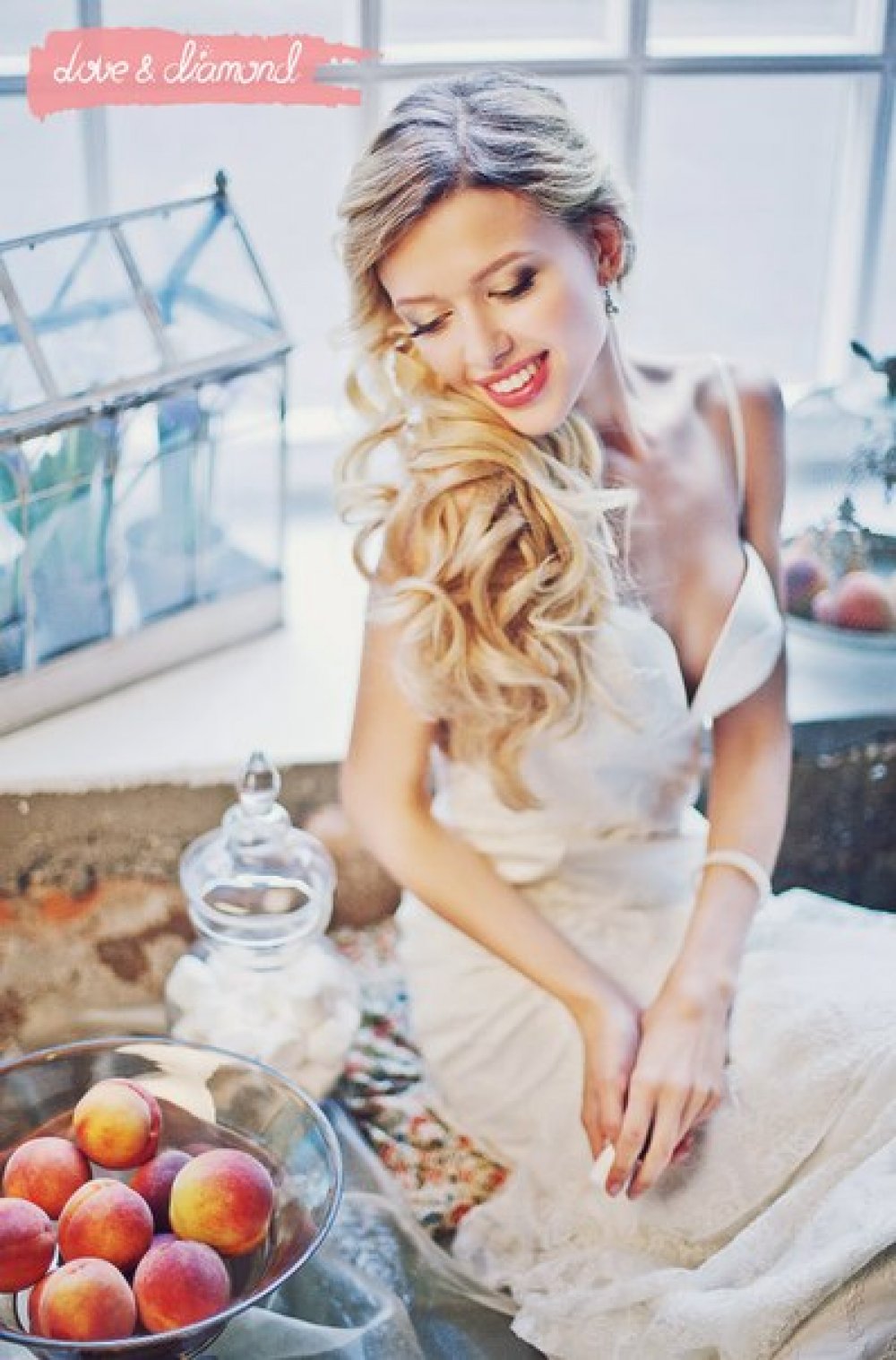 Свадебная прическа и макияж Love & Diamond