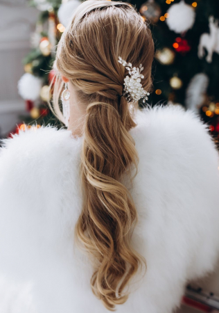 свадебные прически для длинных волос, конский хвост, стилист РИНАТА АХМЕТШИНА