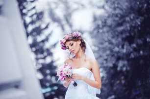 Фата с венком