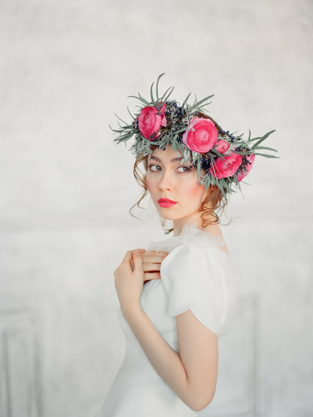 Легкий и нежный богемный образ для невесты 