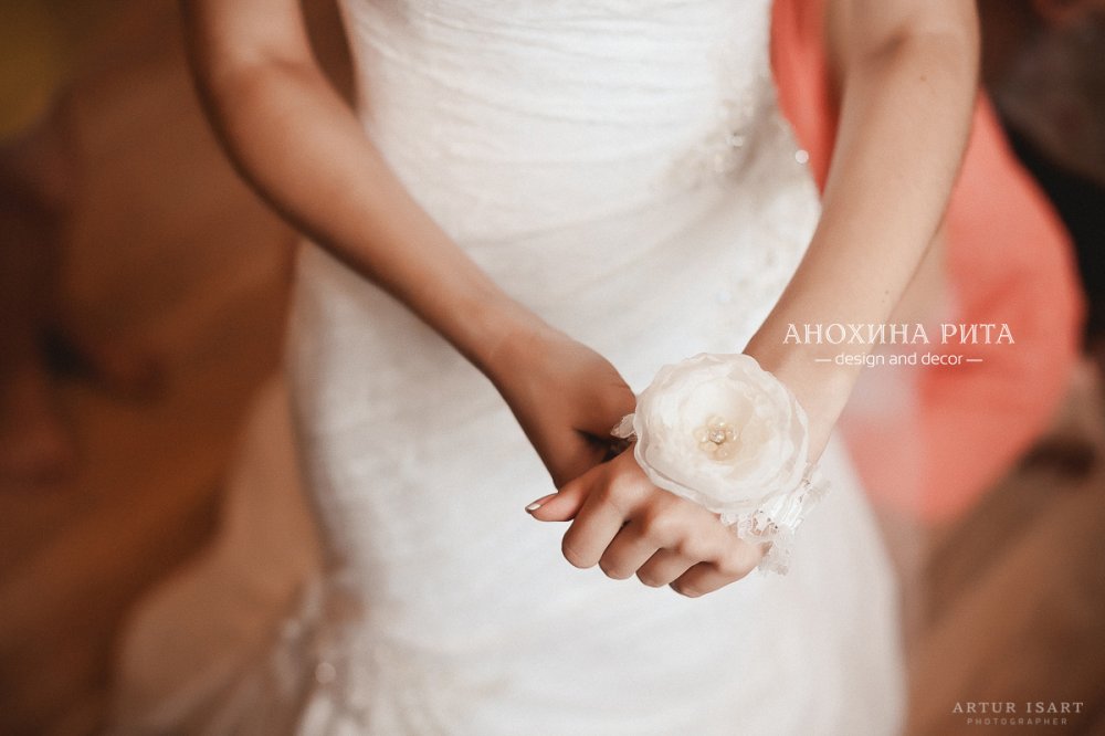 Подвязка для невесты, ручная работа.