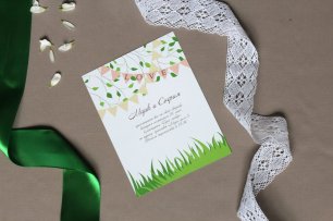 Приглашение из коллекции полиграфии "Весна"