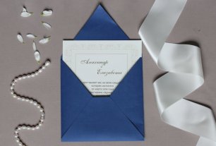 Приглашение из коллекции свадебной полиграфии "Элегантность"