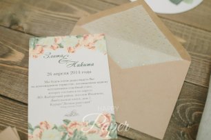 Приглашение на свадьбу в цветочном оформлении