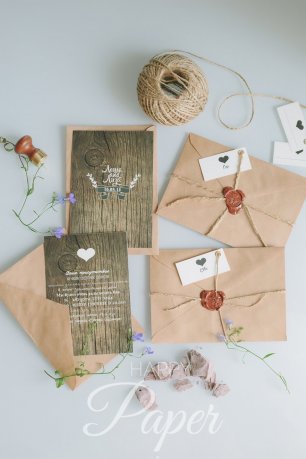 Приглашения из крафт бумаги