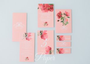 Свадебная полиграфия в цветочном оформлении