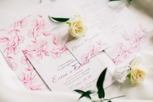 Пригласительное с цветочным рисунком