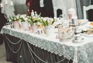 Оформление свадебного стола в винтажном стиле