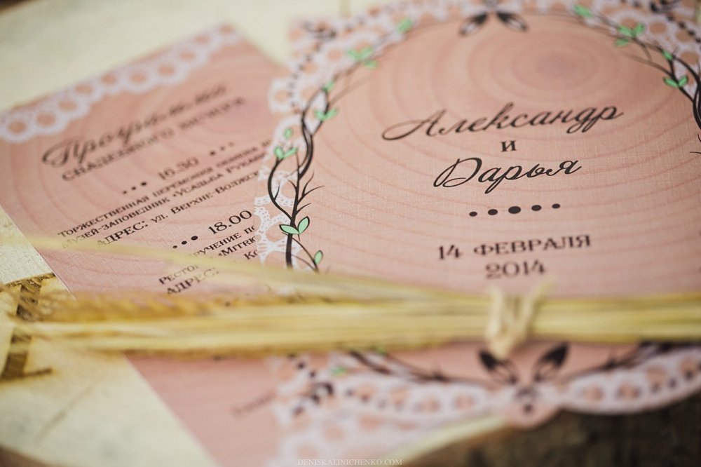 Приглашения с отрисовкой темы