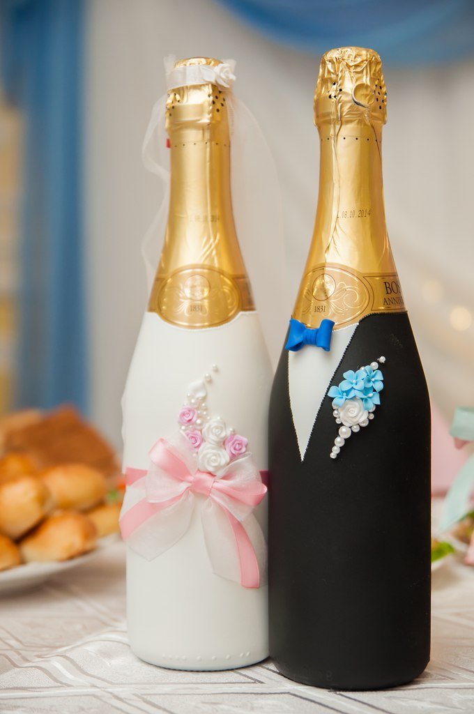 Украшение на Бутылку Жених и Невеста – купить в интернет-магазине OZON по низкой цене