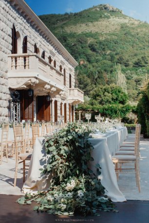 Роскошный декор свадебного стола