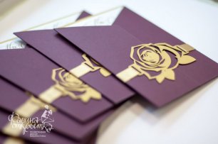 Свадебные приглашения с лазерной резкой