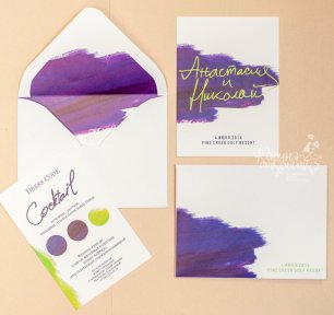 Свадебные пригласительные с конвертом