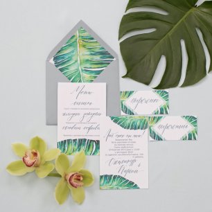 Свадебная полиграфия в тропическом стиле