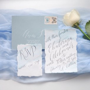 Свадебное приглашение с каллиграфией