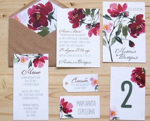 Яркая полиграфия для летней свадьбы Михаила и Валерии