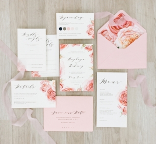 Нежные пригласительные, печать на плотной бумаге 620гр.