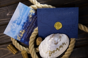 Приглашения на свадьбу в морском стиле