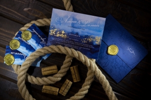 Приглашения на свадьбу в морском стиле