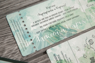 Приглашения в виде билета на самолет