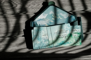 Приглашения в виде билета на самолет