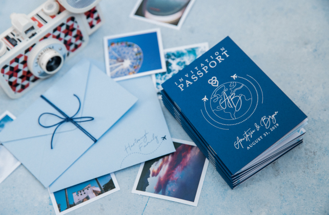 свадьба в синем цвете, синие свадебные приглашения, полиграфия ЛИНОК АНАСТАСИЯ