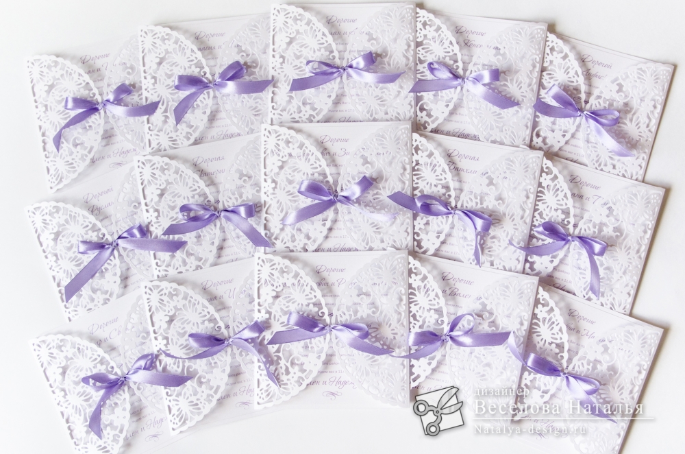Свадебные приглашения ажурные. Нежные , изысканные, утонченные.
