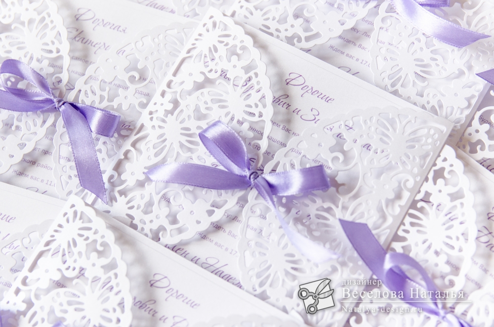 Свадебные приглашения ажурные. Нежные , изысканные, утонченные.