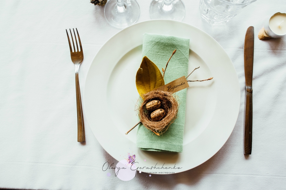 Рассадочные карточки для свадьбы в стиле "Рустик"