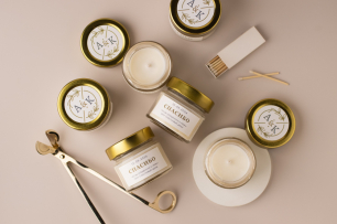 Подарки гостям. Ароматические свечи в стеклянной баночке