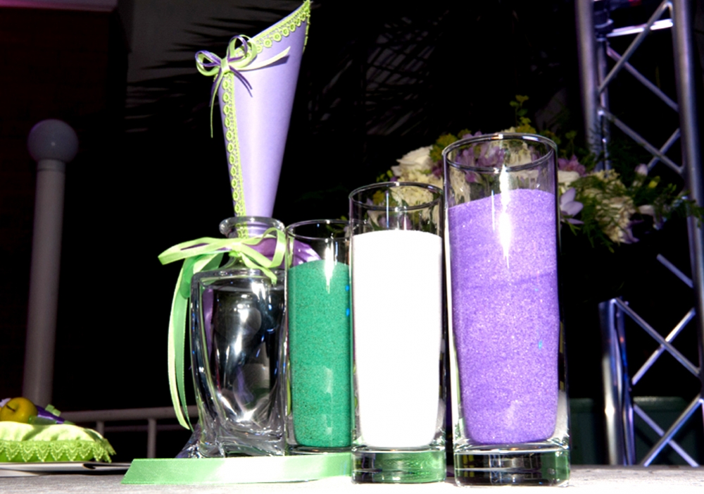 Песочная церемония на свадьбе в Таллинне