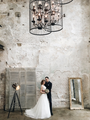 Свадьба зимой, фотосессия в студии