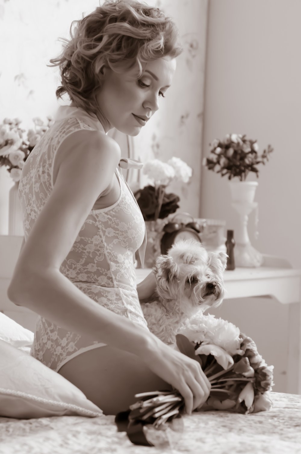 Свадебная постановочная съемка в студии